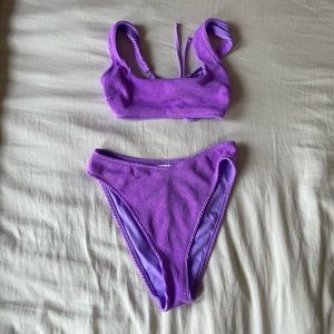 Purple high waisted bikini